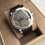 Burberry The City Grey Dial Black Leather Strap Watch for Men - BU9359 Authentic Buy Shop Now