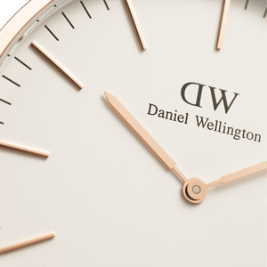 Daniel Wellington Classic York White Dial Brown Leather Strap Watch For Women - DW00100038 Authentic Buy Shop Now