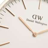 Daniel Wellington Classic York White Dial Brown Leather Strap Watch For Women - DW00100038 Authentic Buy Shop Now