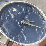 Gucci G Timeless Quartz Blue Dial Blue Leather Strap Watch For Men - YA1264032 Authentic Buy Shop Now