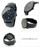 Emporio Armani Renato Blue Dial Blue Leather Strap Watch For Men - AR2479 Authentic Buy Shop Now