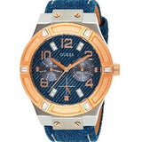 Guess Jet Setter Analog Blue Dial Blue Denim Strap Watch For Women - W0289L1 Authentic Buy Shop Now