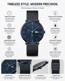 Lacoste Moon Blue Dial Blue Mesh Strap Watch for Men - 2011058 Authentic Buy Shop Now