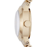 Marc Jacobs Amy Dinky White Dial Gold Steel Strap Watch for Women - MBM3226 Authentic Buy Shop Now
