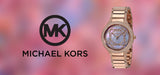 Michael Kors Kerry Purple Dial Rose Gold Stainless Steel Strap Watch for Women - MK3482 Authentic Buy Shop Now