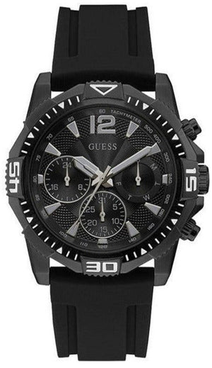Guess Commander Black Dial Black Rubber Strap Watch for Men - GW0211G3 Authentic Buy Shop Now