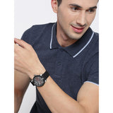 Guess Tread Black Dial Black Rubber Strap Watch for Men - W0967G1 Authentic Buy Shop Now