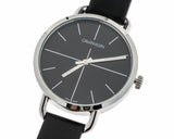 Calvin Klein Even Black Dial Black Leather Strap Watch for Women - K7B231CZ Authentic Buy Shop Now