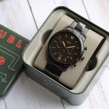 Fossil Neutra Chronograph Black Dial Black Steel Strap Watch for Men - FS5525 Authentic Buy Shop Now