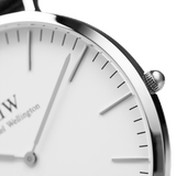 Daniel Wellington Classic Reading White Dial Black Leather Strap Watch For Women - DW00100058 Authentic Buy Shop Now