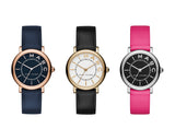 Marc Jacobs Roxy Black Dial Pink Leather Strap Watch for Women - MJ1540 Authentic Buy Shop Now