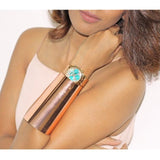 Guess Mini Sunrise Multi Function Analog Turquoise Dial Rose Gold Steel Strap Watch For Women - W0448L8 Authentic Buy Shop Now