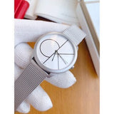 Calvin Klein Minimal White Dial Silver Mesh Bracelet Watch for Men - K3M5115X Authentic Buy Shop Now