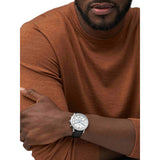 Fossil Neutra Chronograph White Dial Black Leather Strap Watch for Men - FS6023 Authentic Buy Shop Now