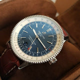Breitling Navitimer 1 Automatic 41mm Blue Dial Brown Leather Strap Mens Watch - A17326211C1P1 Authentic Buy Shop Now