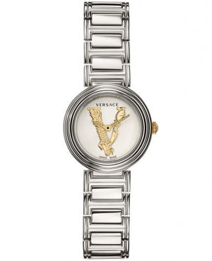 Versace Virtus Quartz White Dial Silver Steel Strap Watch For Women - VET300621 Authentic Buy Shop Now