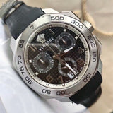 Versace Dylos Analog Black Dial Black Leather Strap Watch for Men - VQC010015 Authentic Buy Shop Now