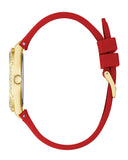 Guess Cosmo Diamonds Gold Dial Red Rubber Strap Watch for Women - GW0034L6 Authentic Buy Shop Now