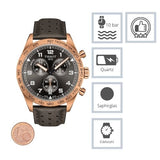 Tissot T Sport PRS 516 Chronograph Grey Dial Grey Leather Strap Watch for Men - T131.617.36.082.00 Authentic Buy Shop Now