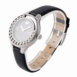Swarovski Lovely Crystals Mother of Pearl Black Dial Black Leather Strap Watch for Women - 5242898 Authentic Buy Shop Now