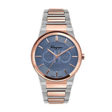 Salvatore Ferragamo Sapphire Blue Dial Two Tone Steel Strap Watch for Men - SFHP007-20 Authentic Buy Shop Now