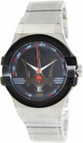 Maserati Potenza Black Dial Silver Steel Strap Watch For Men - R8853108001 Authentic Buy Shop Now