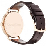 Calvin Klein Even Grey Dial Brown Leather Strap Watch for Women - K7B216G3 Authentic Buy Shop Now