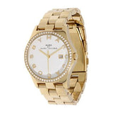 Marc Jacobs Henry Diamonds White Dial Gold Steel Strap Watch for Women - MBM3045 Authentic Buy Shop Now