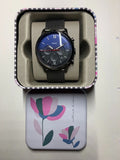 Fossil Neutra Chronograph Blue Dial Silver Mesh Bracelet Watch for Men - FS5383 Authentic Buy Shop Now