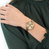 Marc Jacobs Sally Champagne Gold Dial Gold Steel Strap Watch for Women - MBM3363 Authentic Buy Shop Now