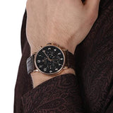 Tommy Hilfiger Daniel Black Dial Brown Leather Strap Watch for Men - 1710379 Authentic Buy Shop Now