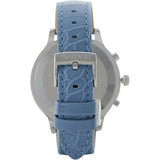 Swarovski Octea Lux Chrono Blue Dial Blue Leather Strap Watch for Women - 5580600 Authentic Buy Shop Now
