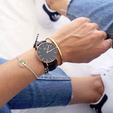 Daniel Wellington Classic Sheffield Black Dial Black Leather Strap Watch For Women - DW00100139 Authentic Buy Shop Now
