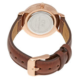 Daniel Wellington Petite St Mawes White Dial Brown Leather Strap Watch For Women - DW00100175 Authentic Buy Shop Now