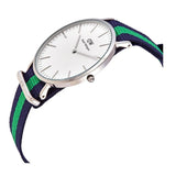 Daniel Wellington Classic Warwick White Dial Two Tone Nylon Strap Watch for Men - DW00100019 Authentic Buy Shop Now