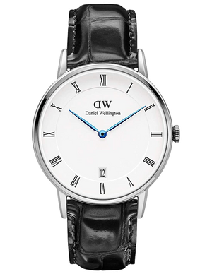 Daniel Wellington Dapper Reading Quartz White Dial Black Leather Strap Watch For Women - DW00100117 Authentic Buy Shop Now