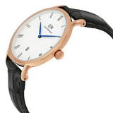 Daniel Wellington Dapper Reading White Dial Black Leather Strap Watch For Men - DW00100107 Authentic Buy Shop Now