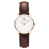 Daniel Wellington Classy Bristol White Dial Brown Leather Strap Watch For Women - DW00100062 Authentic Buy Shop Now