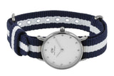 Daniel Wellington Classy Glasgow White Dial Two Tone NATO Strap Watch For Women - DW00100074 Authentic Buy Shop Now