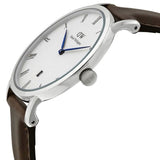 Daniel Wellington Dapper Bristol White Dial Brown Leather Strap Watch For Women - DW00100090 Authentic Buy Shop Now