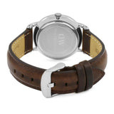 Daniel Wellington Dapper Bristol White Dial Brown Leather Strap Watch For Women - DW00100098 Authentic Buy Shop Now