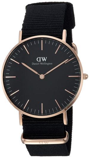 Daniel Wellington Classic Cornwall Black Dial Black NATO Strap Watch For Women - DW00100150 Authentic Buy Shop Now
