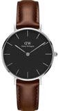 Daniel Wellington Classic Petite Bristol Black Dial Brown Leather Strap Watch For Women - DW00100177 Authentic Buy Shop Now