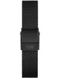 Daniel Wellington Petite Ashfield Black Dial Black Mesh Strap Watch For Women - DW00100245 Authentic Buy Shop Now