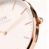 Daniel Wellington Classic Roselyn White Dial Maroon Nylon Strap Watch For Women - DW00100267 Authentic Buy Shop Now