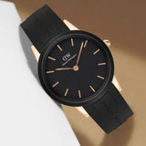 Daniel Wellington Iconic Motion Black Dial Rubber Strap Watch For Women - DW00100426 Authentic Buy Shop Now