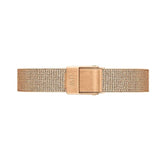 Daniel Wellington Petite Pressed Melrose Black Dial Rose Gold Mesh Strap Watch For Women - DW00100440 Authentic Buy Shop Now