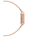 Daniel Wellington Quadro Studio White Dial Rose Gold Mesh Strap Watch For Women - DW00100517 Authentic Buy Shop Now