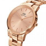 Daniel Wellington Iconic Link Unitone Rose Gold Dial Rose Gold Steel Strap Watch For Women - DW00100401 Authentic Buy Shop Now