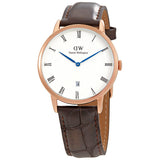 Daniel Wellington Dapper York White Dial Brown Leather Strap Watch For Men - DW00100085 Authentic Buy Shop Now